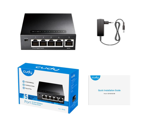 Cudy 5p GS105 (5x10/100/1000Mbit) - 1110359 - zdjęcie 5